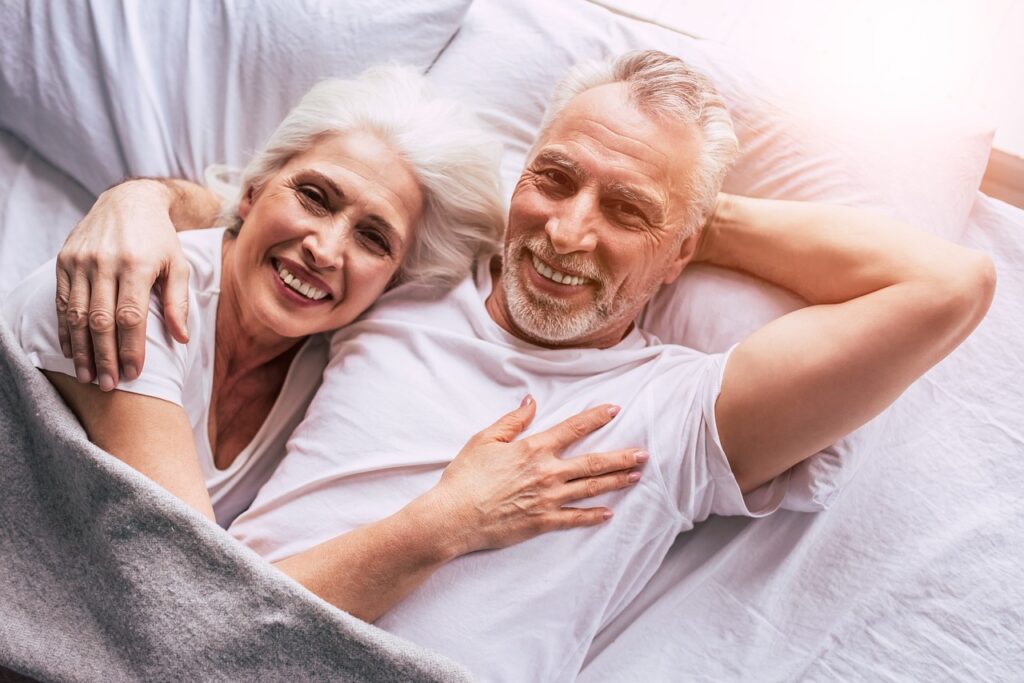 This is a picture of a couple who just enjoyed the benefits of increased blood flow.